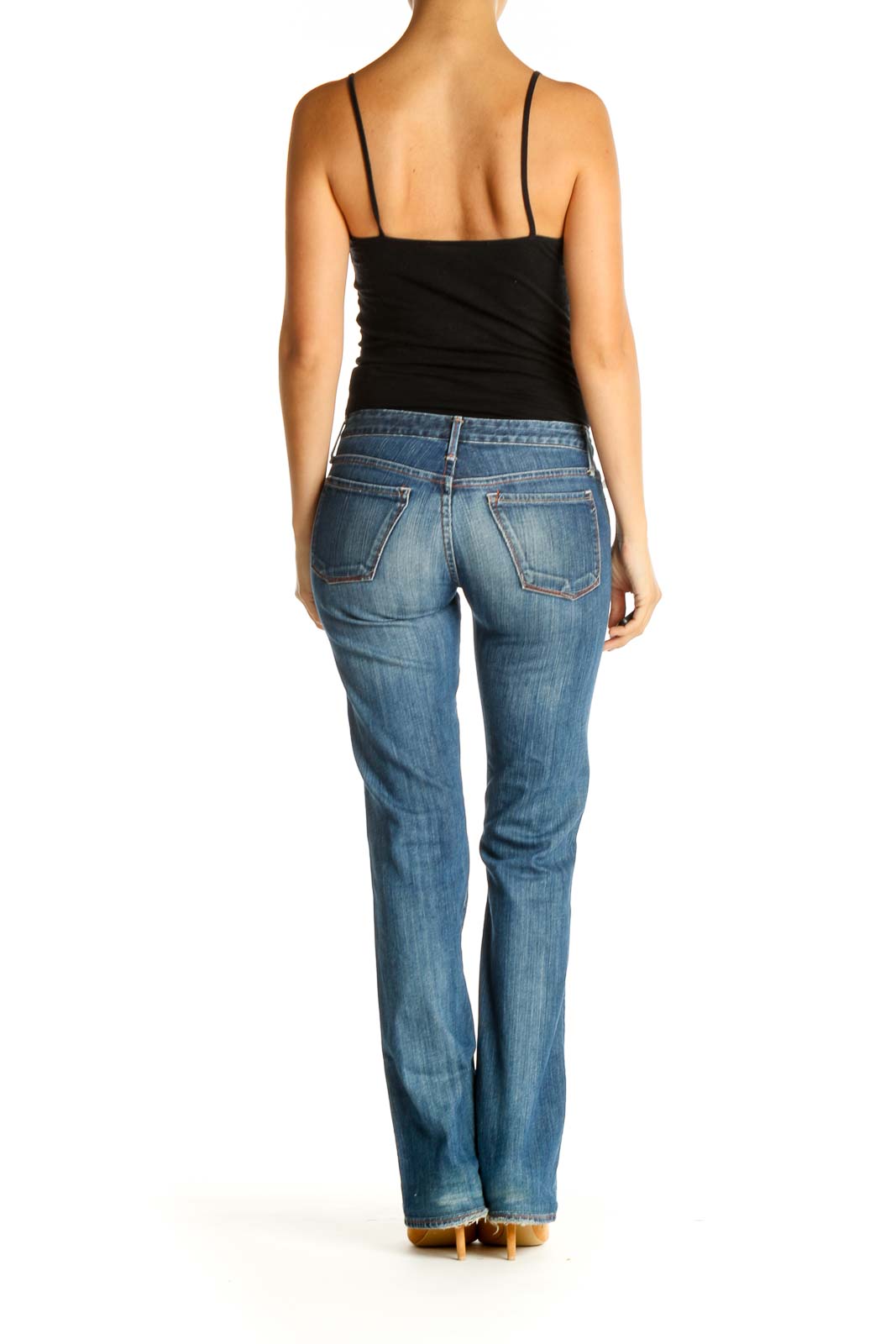 Blue Straight Leg Jeans