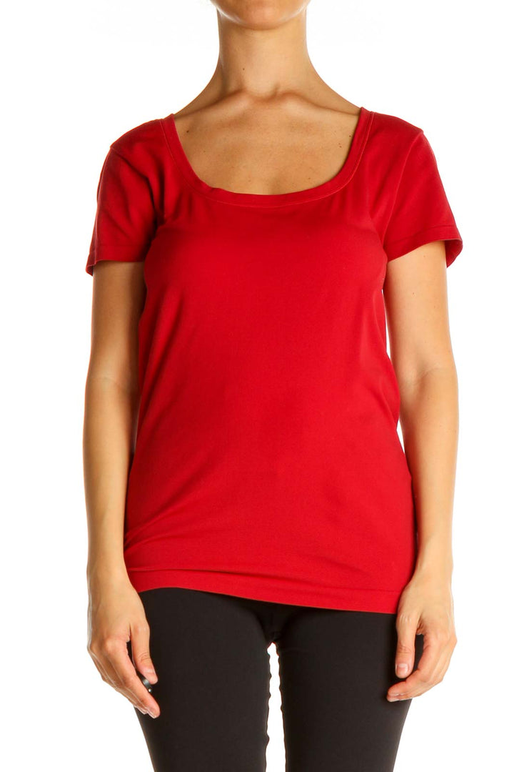 Red Solid All Day Wear T-Shirt