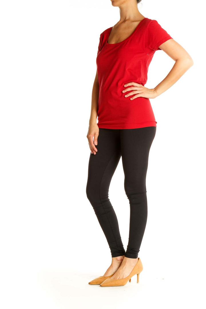 Red Solid All Day Wear T-Shirt