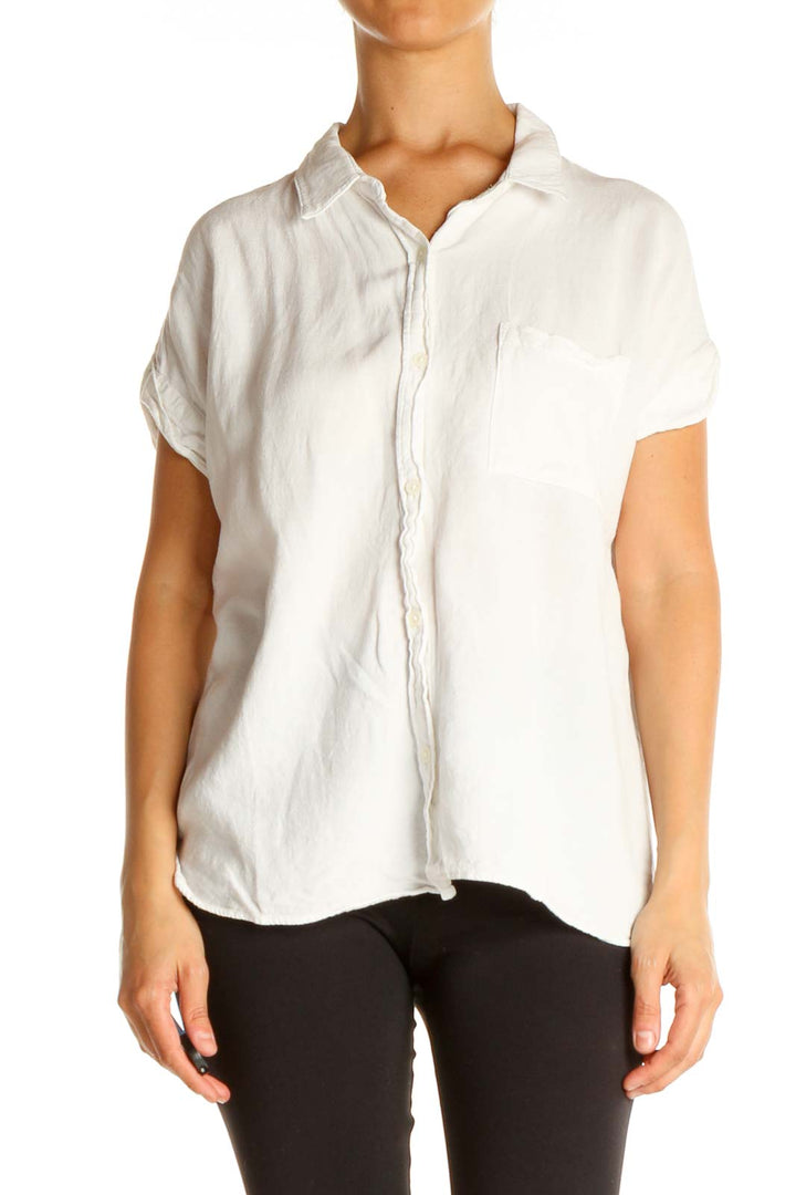 White Solid All Day Wear Shirt