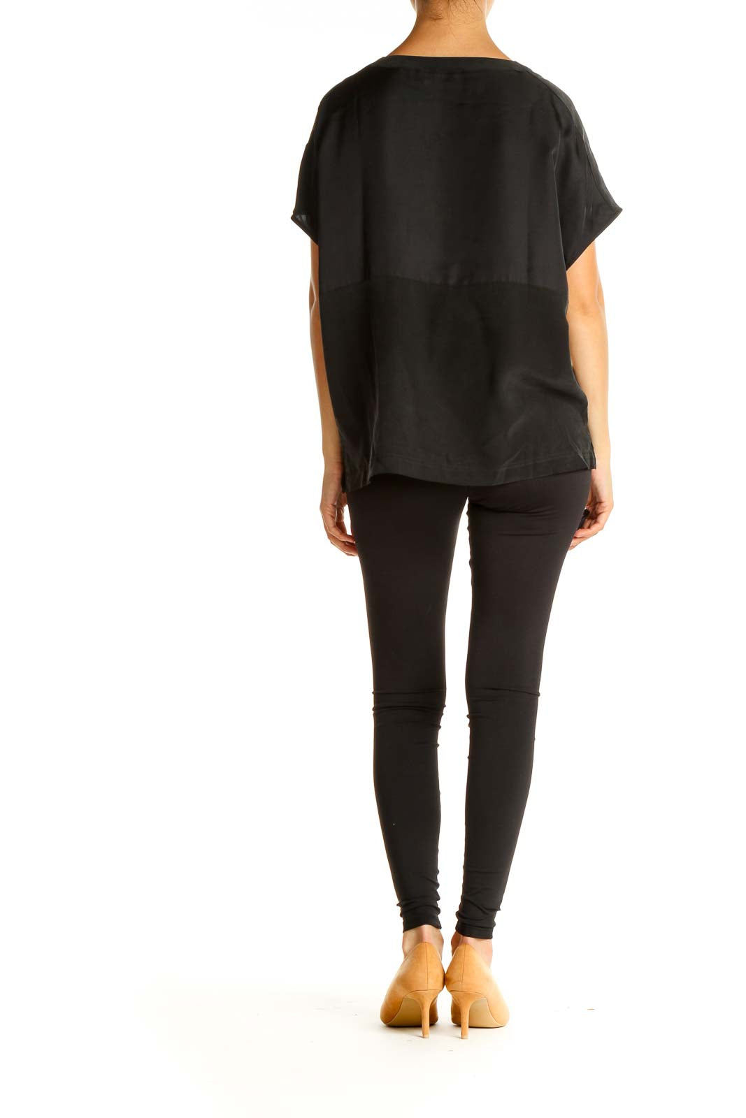 Black Solid All Day Wear Blouse