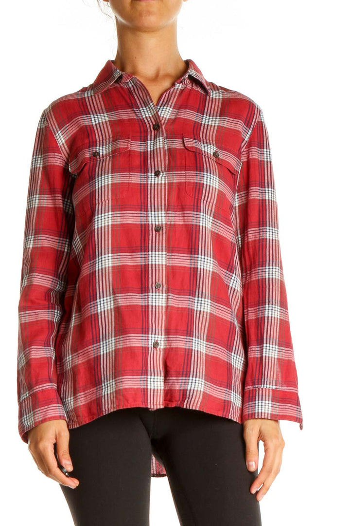 Red Checkered Casual Shirt