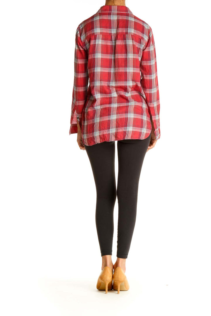 Red Checkered Casual Shirt