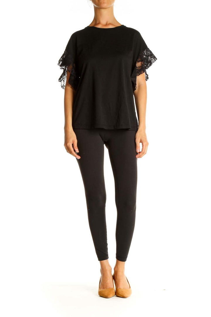 Black Lace Brunch T-Shirt