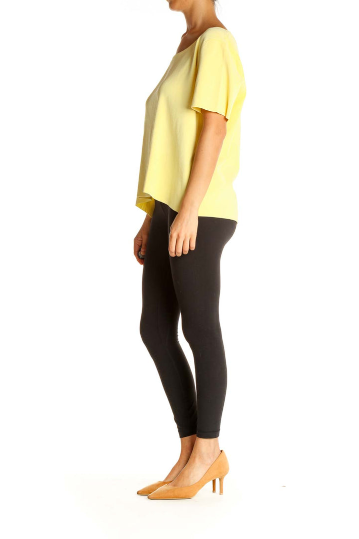 Yellow Solid All Day Wear T-Shirt