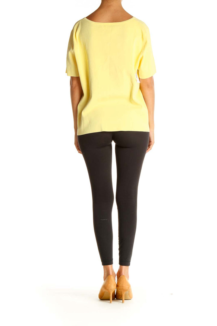 Yellow Solid All Day Wear T-Shirt