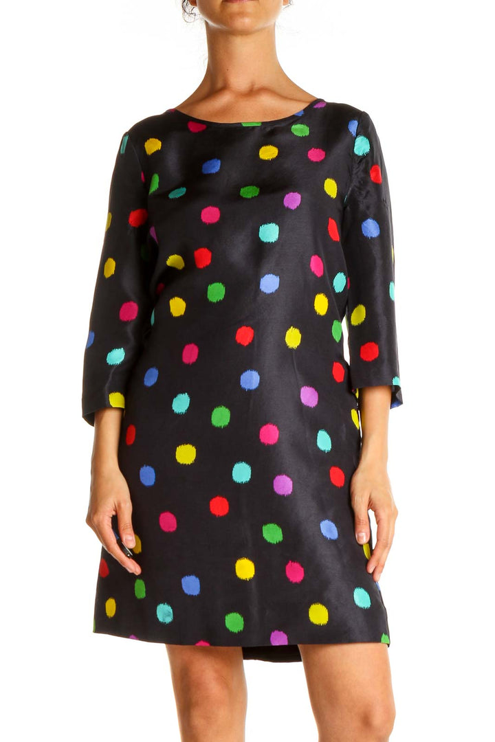 Blue Polka Dot Day A-Line Dress