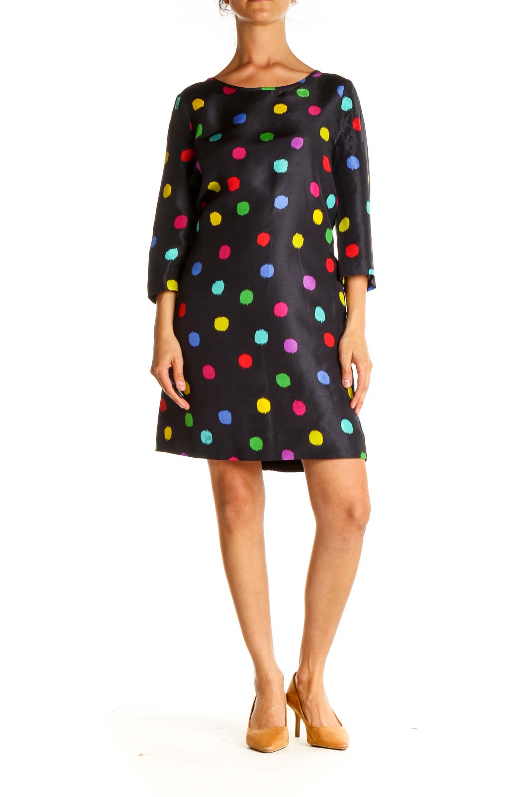 Blue Polka Dot Day A-Line Dress