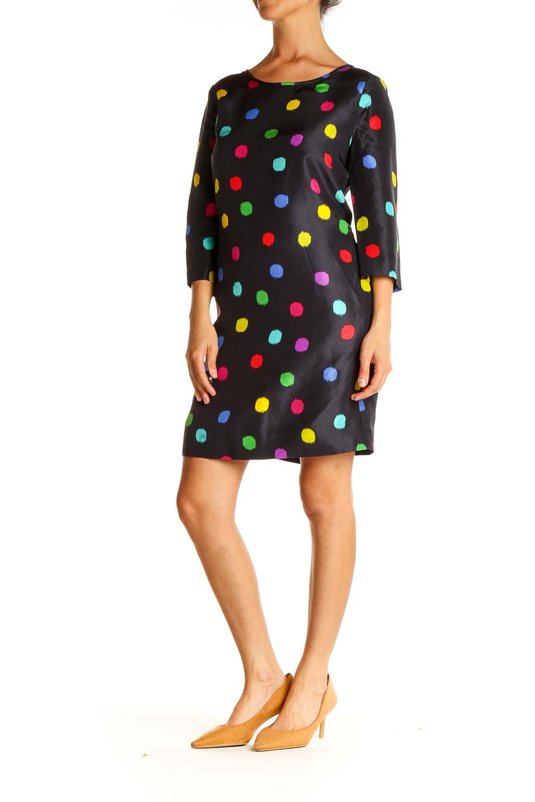 Blue Polka Dot Day A-Line Dress