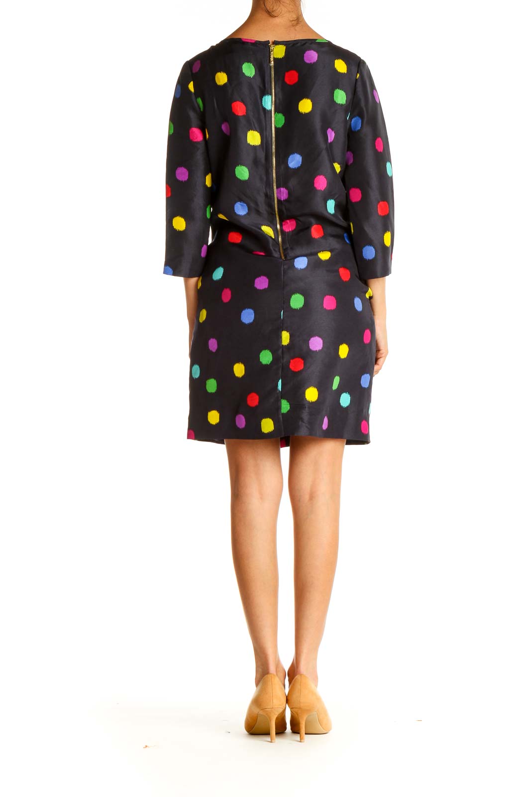 Blue Polka Dot Day A-Line Dress