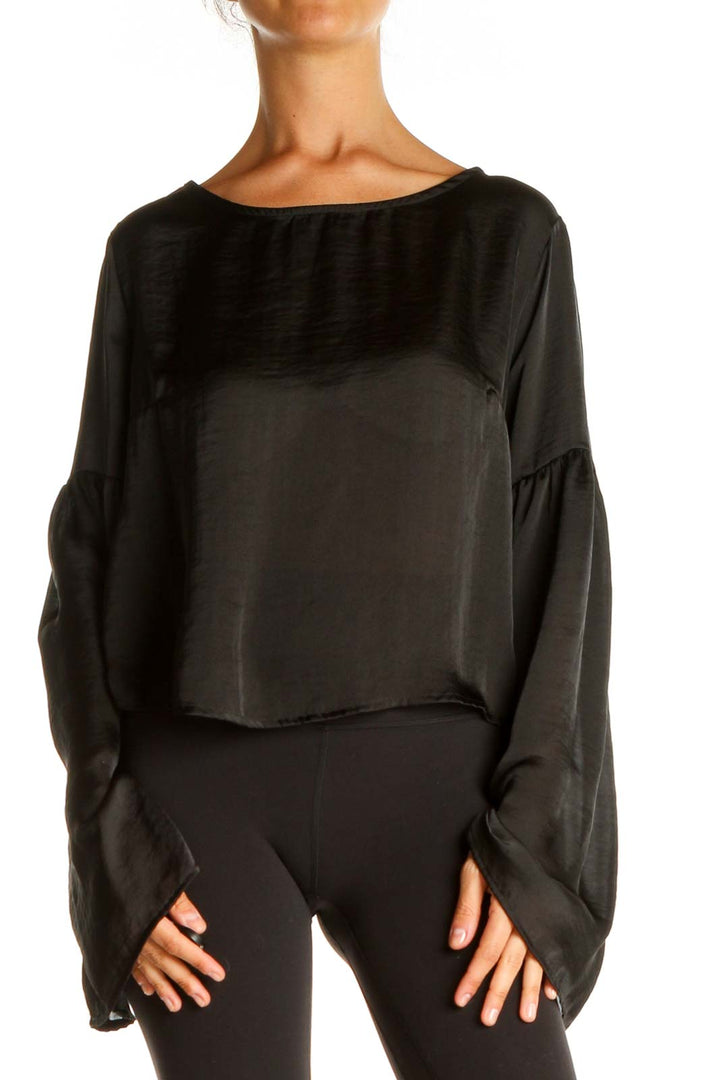 Black Solid All Day Wear Blouse