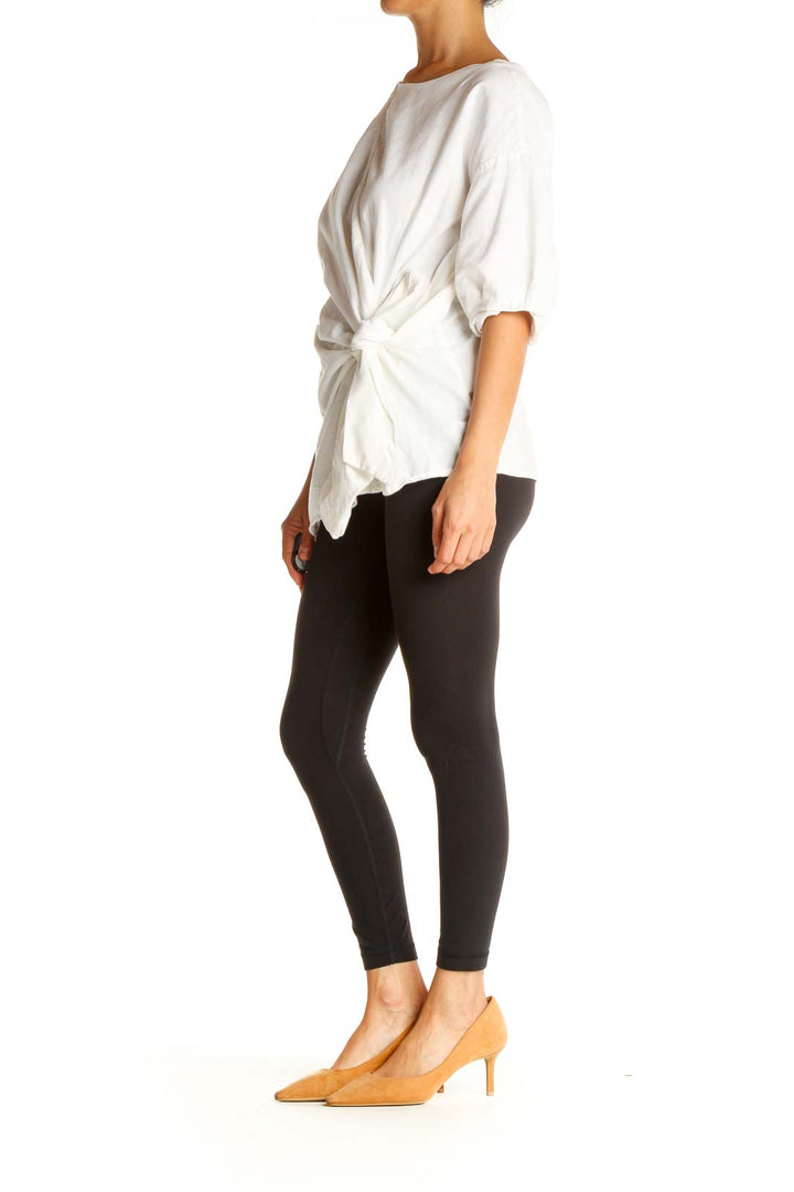 White Solid All Day Wear Blouse