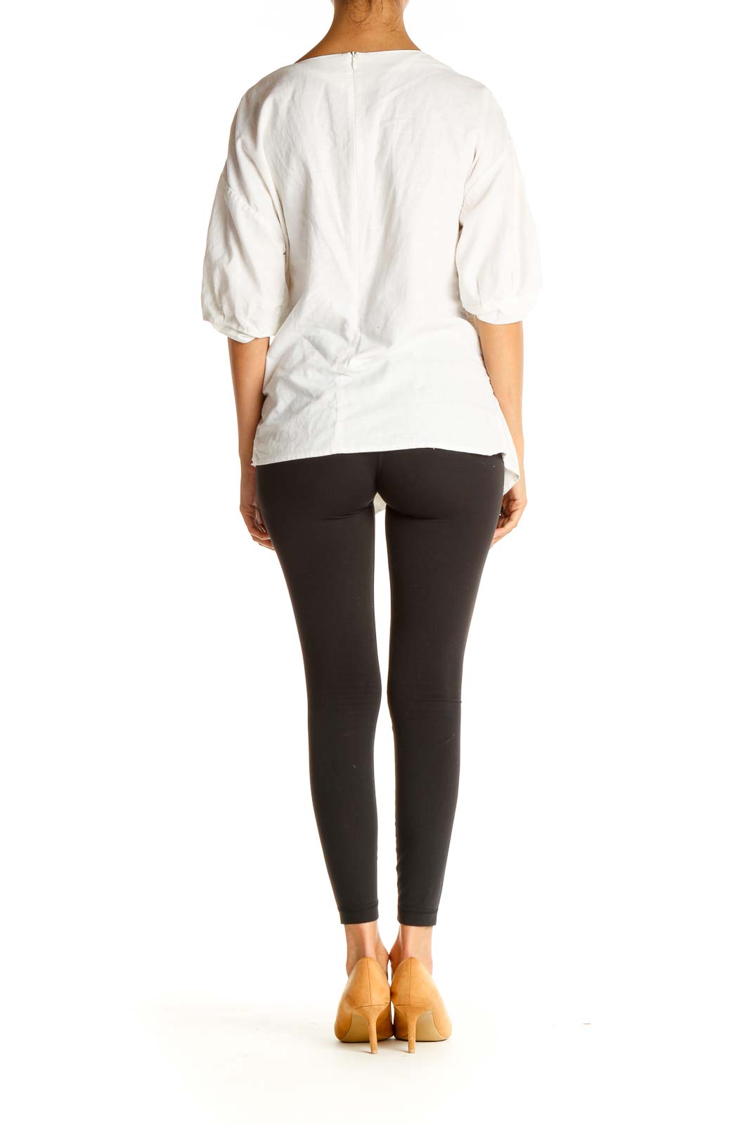 White Solid All Day Wear Blouse