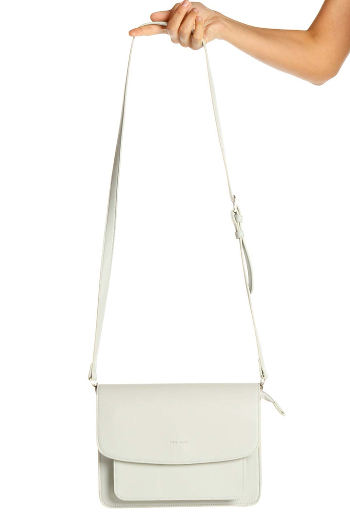 Beige Blue Crossbody Bag