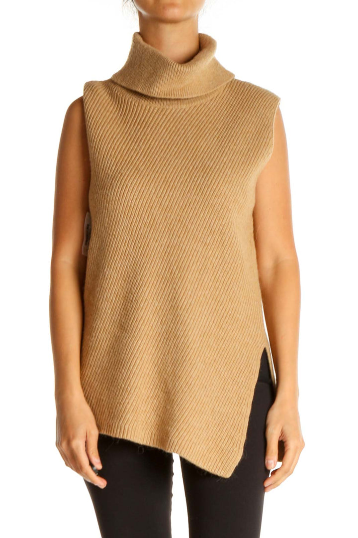 Brown Textured All Day Wear Sweater