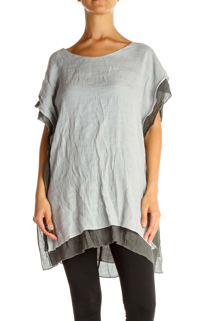 Gray All Day Wear Blouse