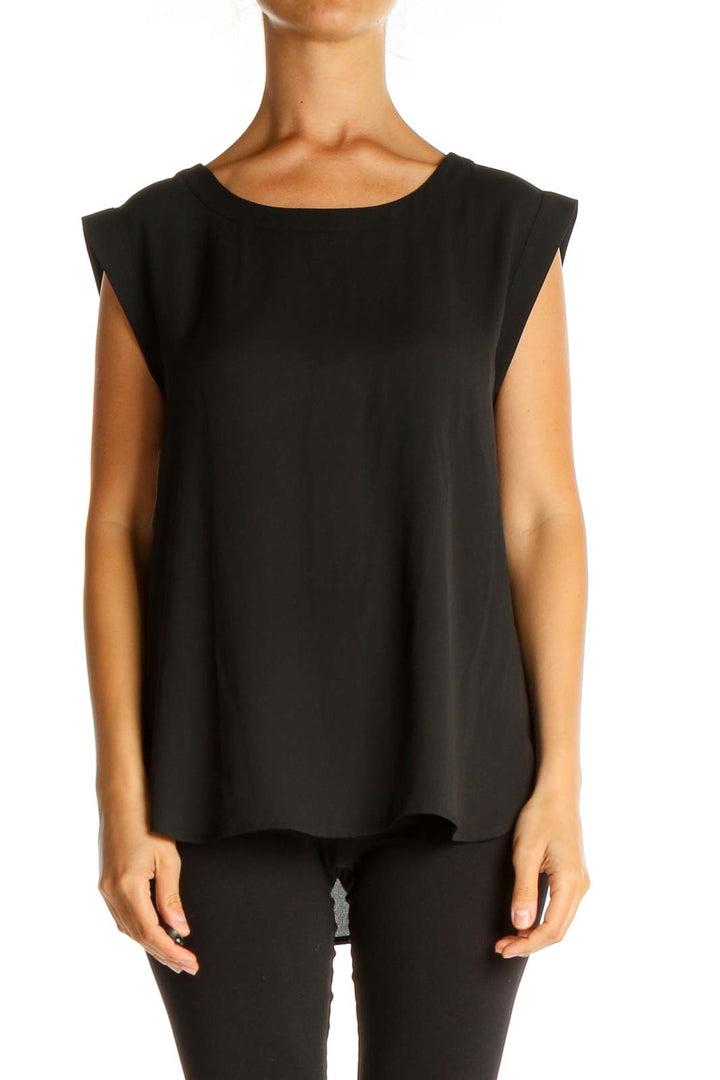 Black Solid All Day Wear Blouse