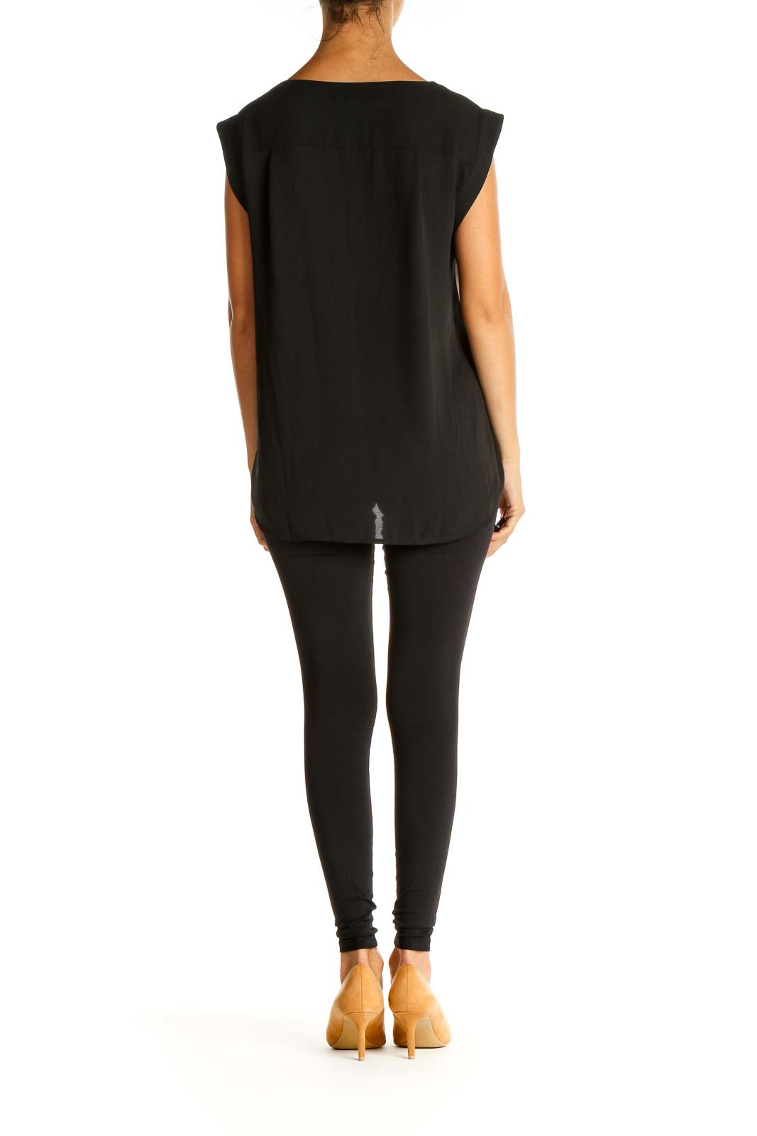 Black Solid All Day Wear Blouse