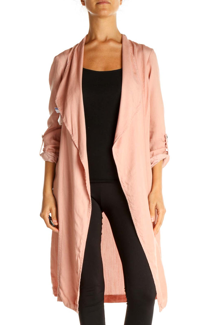 Pink Lightweight Long Jacket