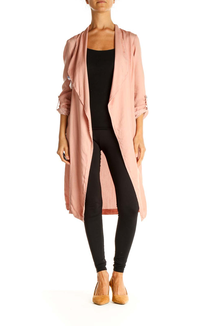 Pink Lightweight Long Jacket