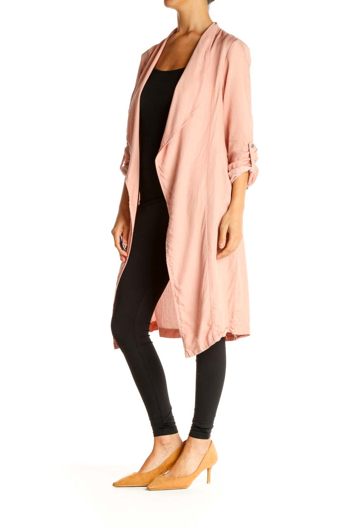 Pink Lightweight Long Jacket