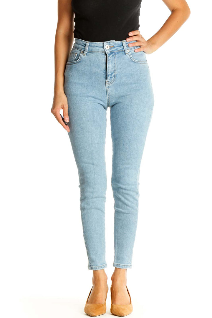 Blue High Waisted Skinny Jeans