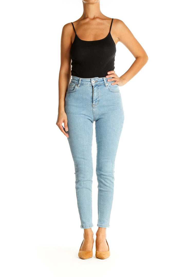 Blue High Waisted Skinny Jeans