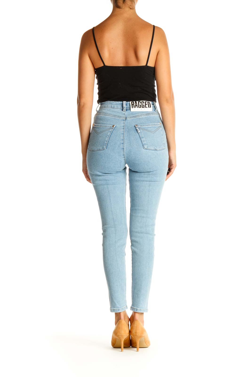 Blue High Waisted Skinny Jeans