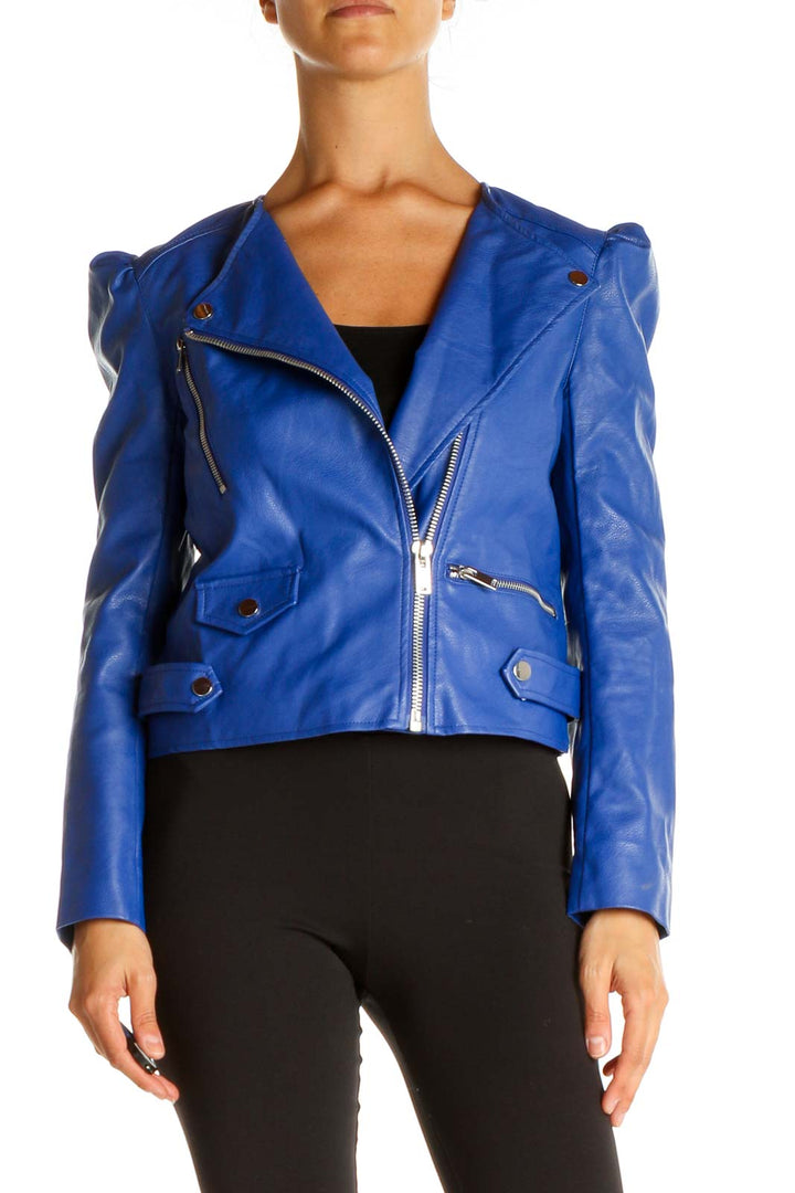 Blue Motorcycle Jacket