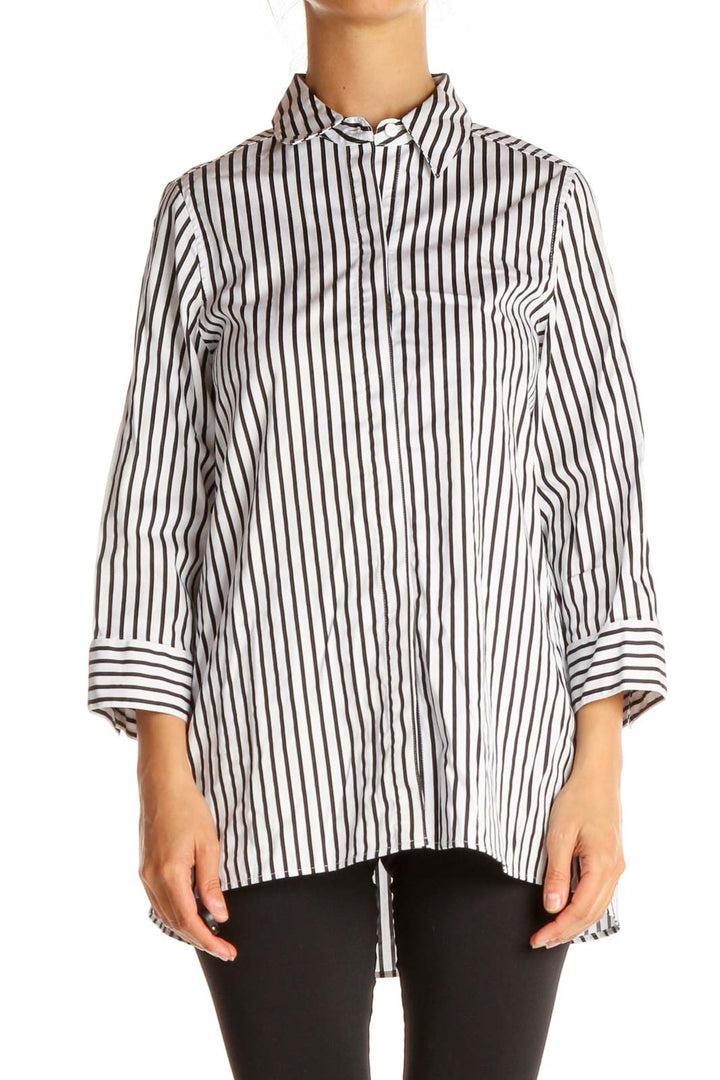 White Striped All Day Wear Shirt