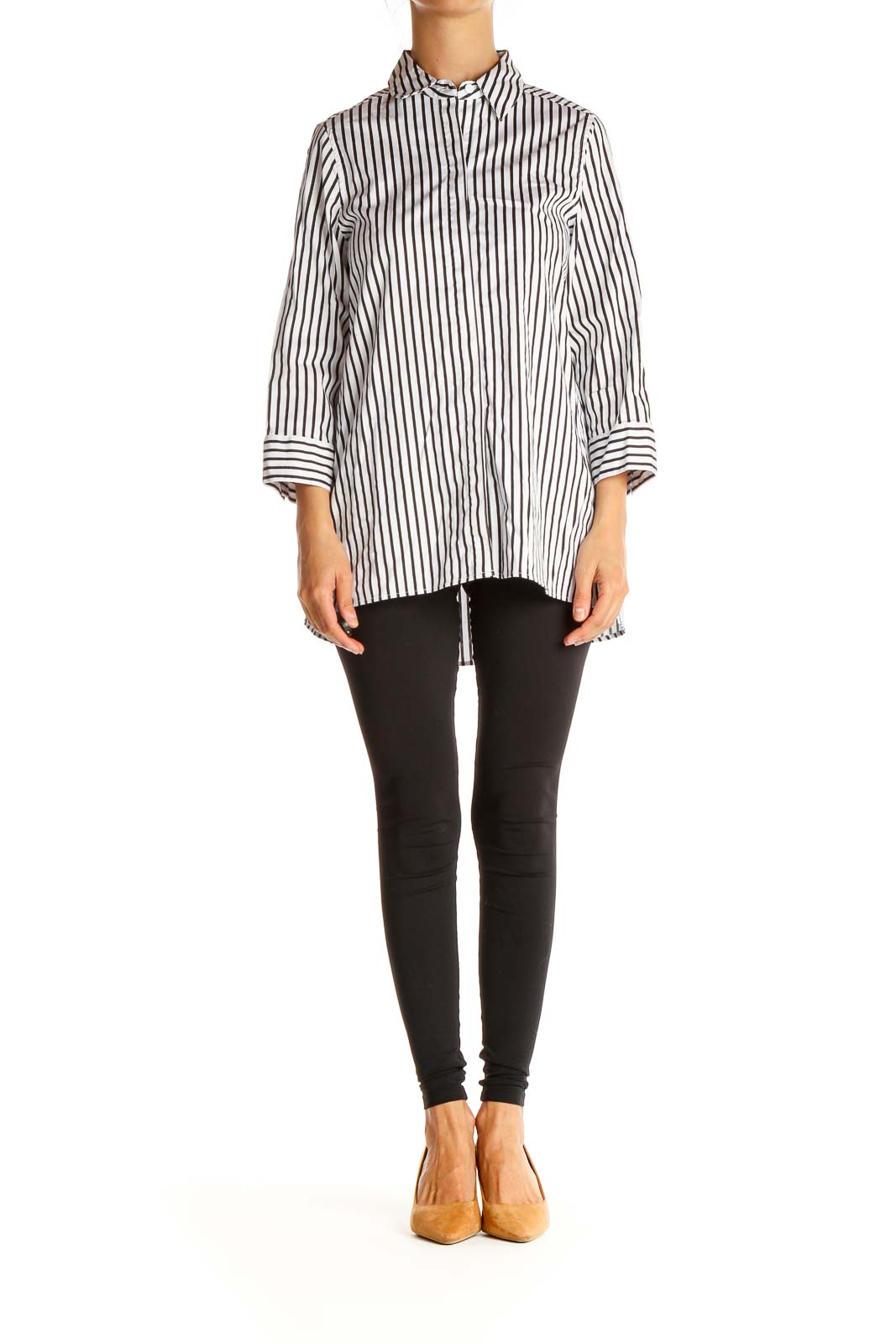 White Striped All Day Wear Shirt