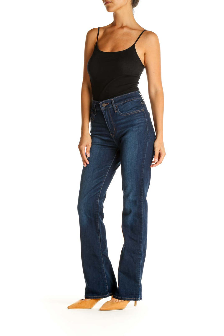 Blue Straight Leg Jeans