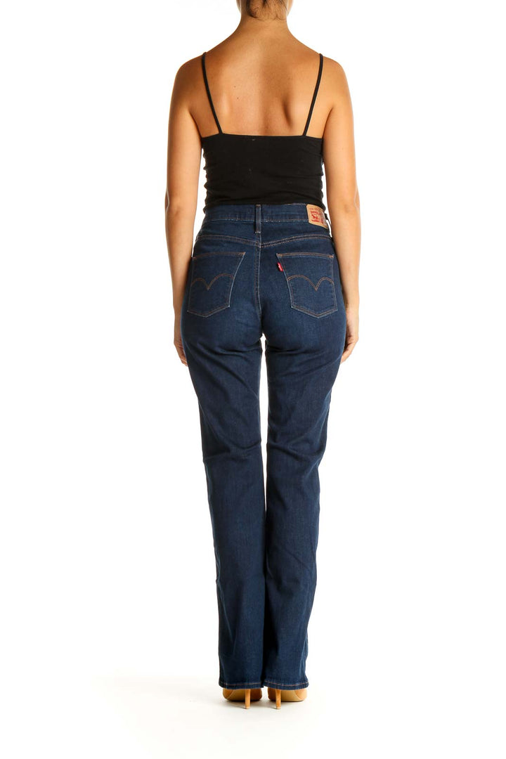 Blue Straight Leg Jeans