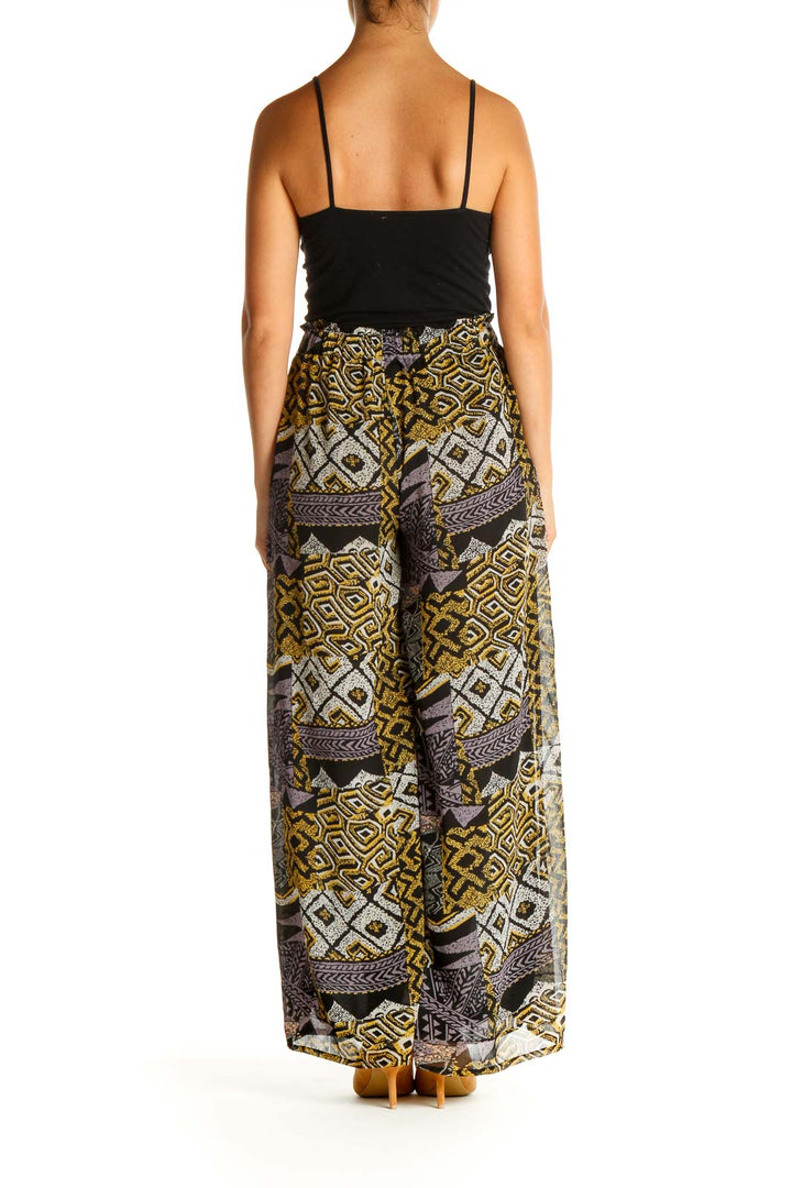 Black Printed Bohemian Palazzo Pants