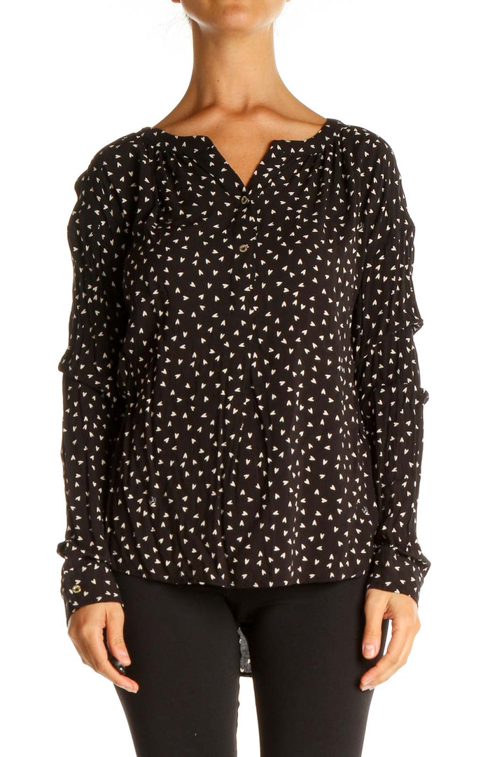 Black Heart Polka Dot All Day Wear Blouse