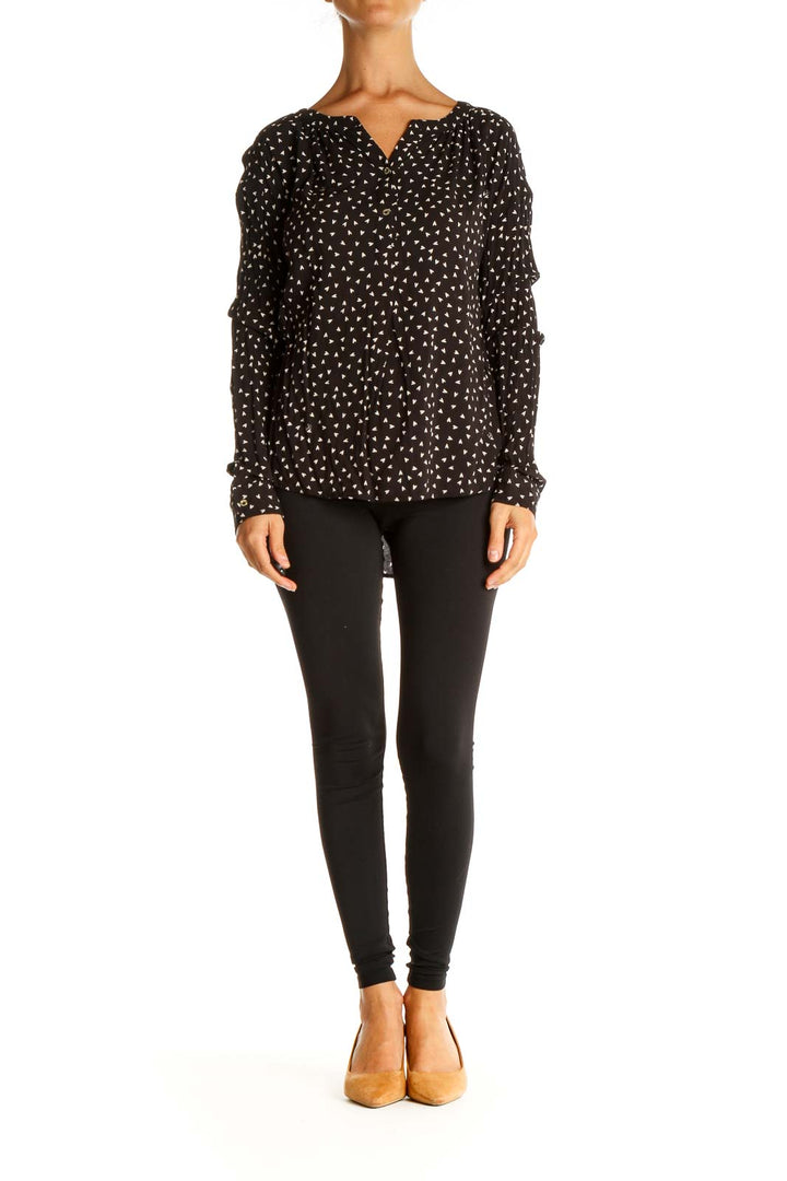 Black Heart Polka Dot All Day Wear Blouse