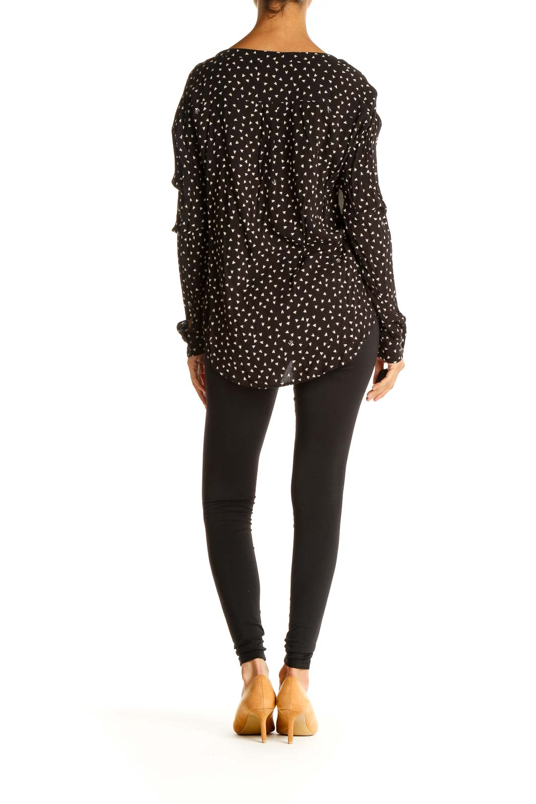 Black Heart Polka Dot All Day Wear Blouse