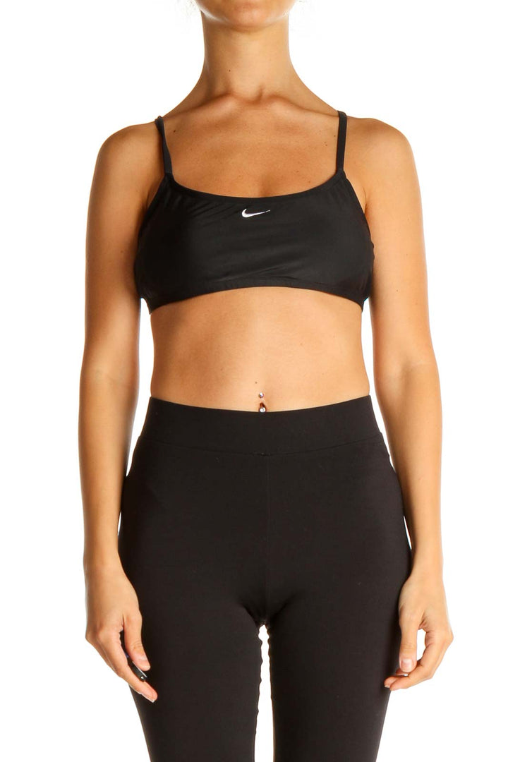 Black Activewear Swim Top