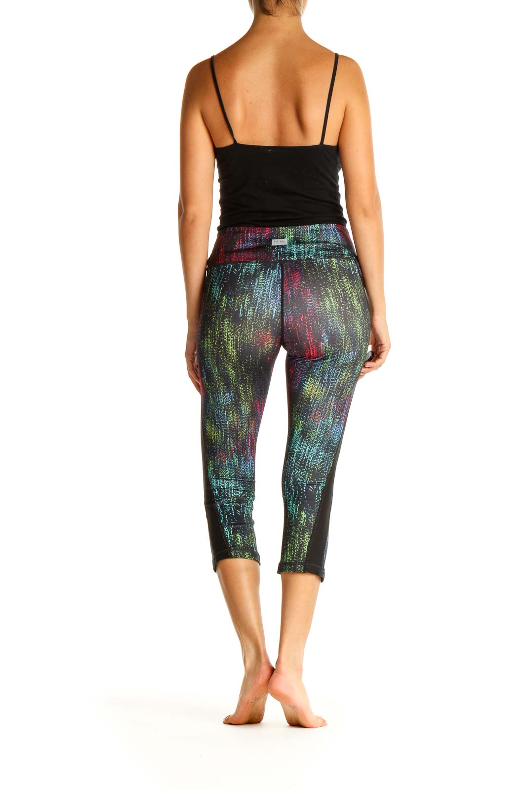 Green Printed Casual Leggings