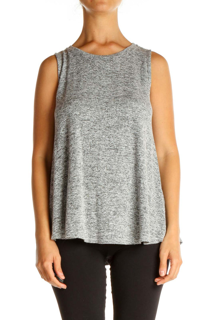 Gray Textured All Day Wear Top