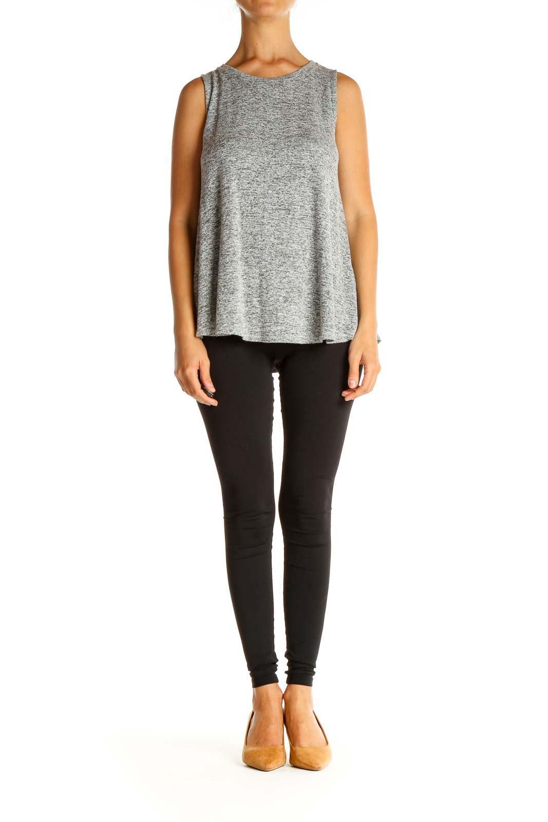 Gray Textured All Day Wear Top