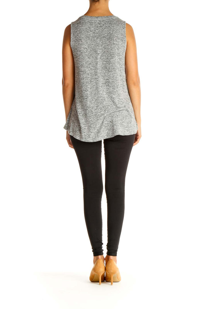 Gray Textured All Day Wear Top