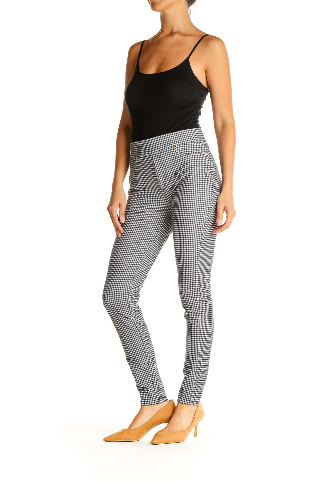 Gray Houndstooth All Day Wear Leggings