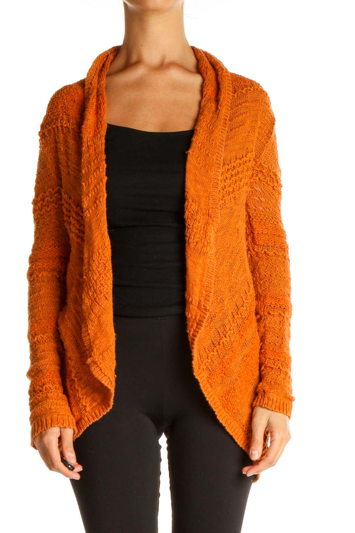 Orange All Day Wear Cardigan