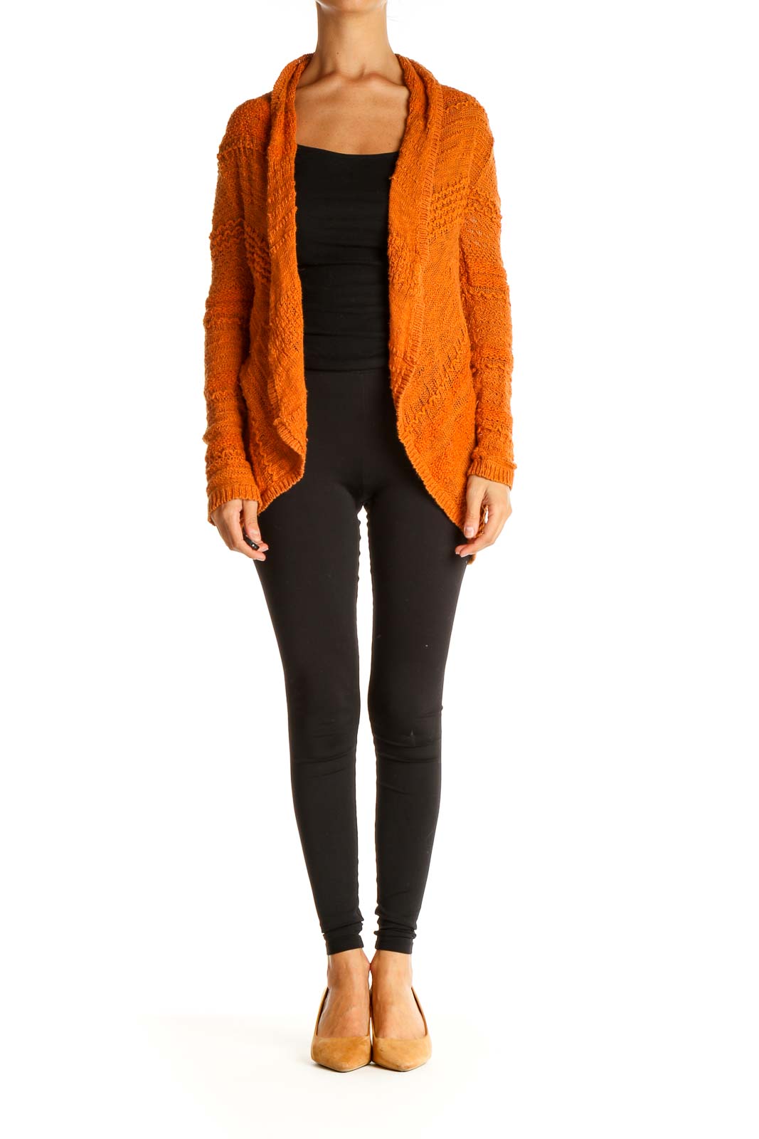 Orange All Day Wear Cardigan