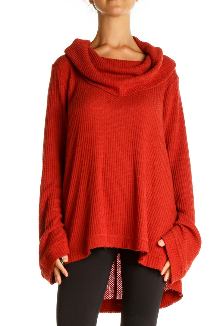 Red Solid Classic Sweater