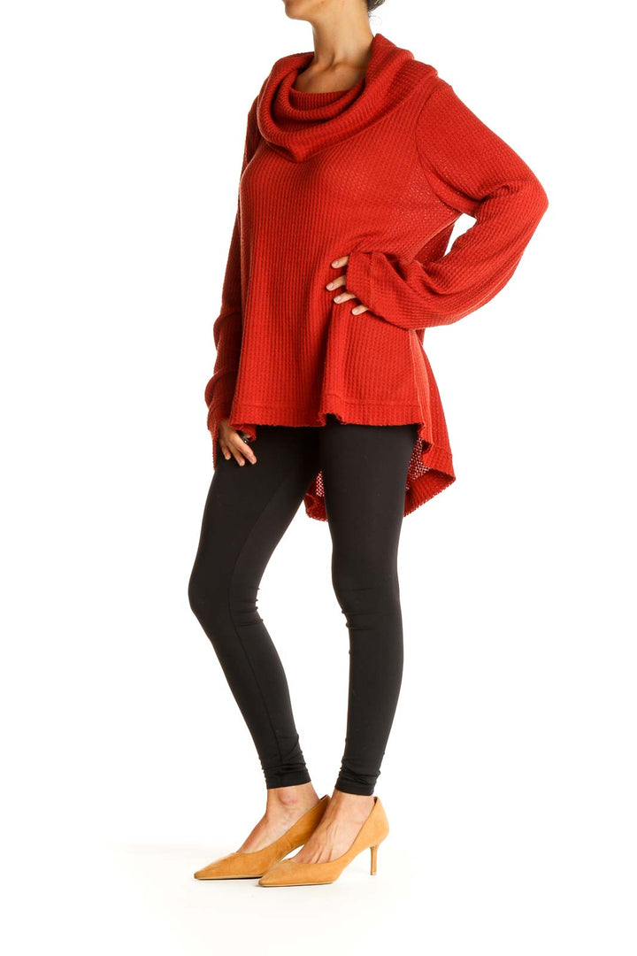 Red Solid Classic Sweater