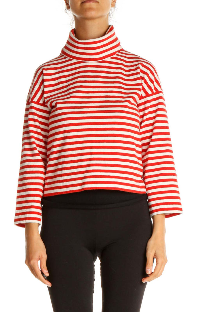 Red Striped Sweatshirt