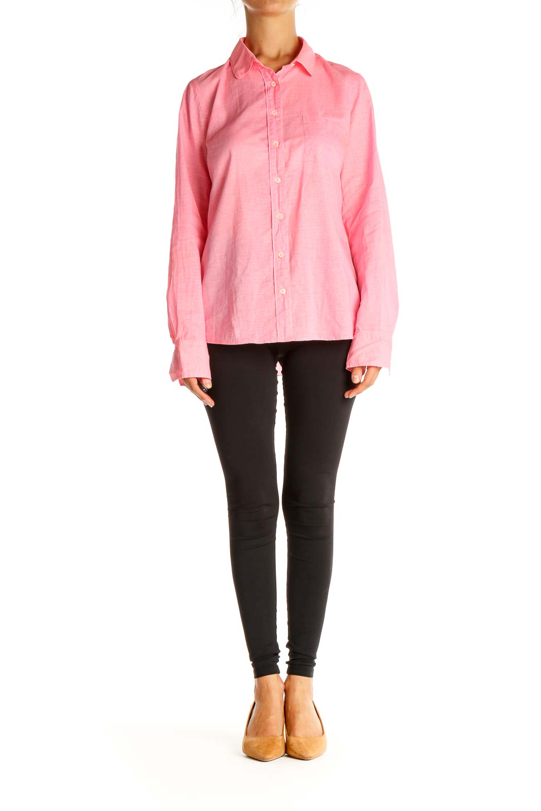 Pink Solid Formal Shirt