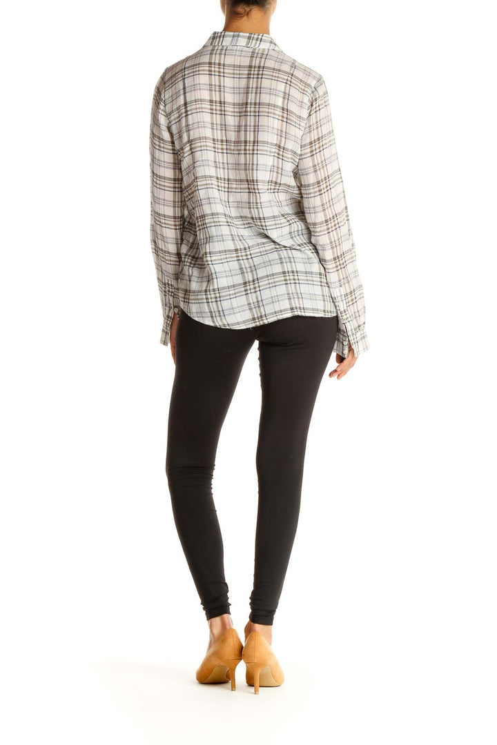 Beige Checkered All Day Wear Shirt